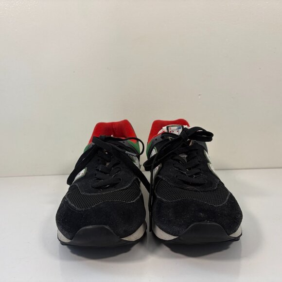 New Balance 574 Playing Card Shoes Mens Size 9 Black Green Red - Picture 2 of 8